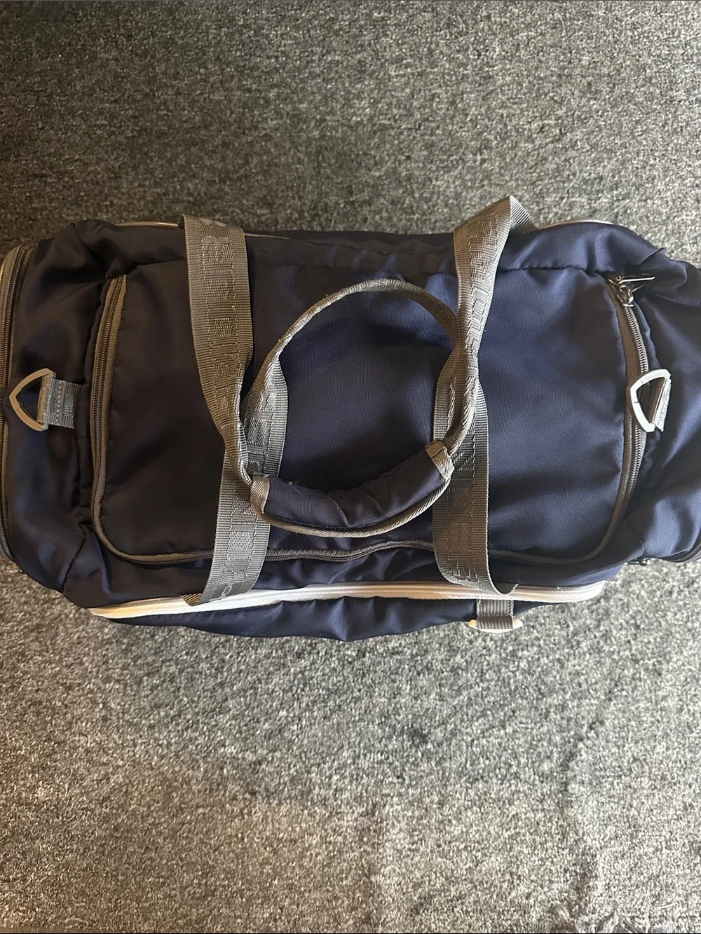 Under Armour Navy and Gray Storm1 Duffel - Men's Carry Bag